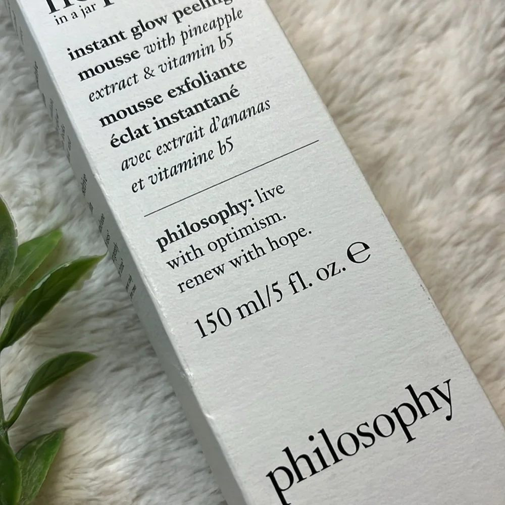 NEW Philosophy Hope in a Jar Instant Glow Peeling Mousse 5 Oz